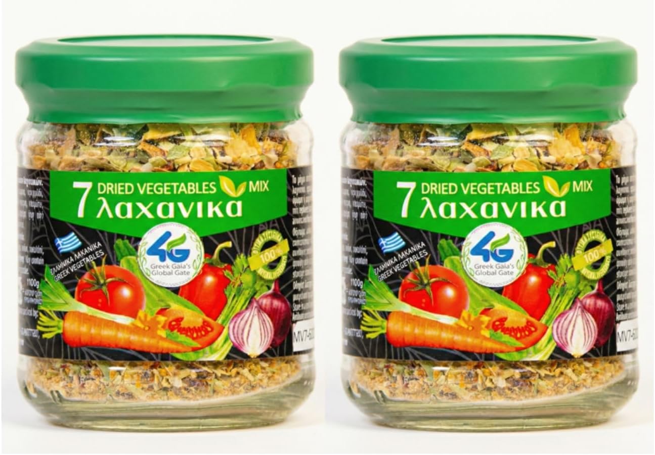 4G - 7 Dried Vegetables Mix โ Pack of 2 x 70g (Total: 140g) โ All-Natural, Healthy Vegetable Blend for Soups, Stews & Cooking