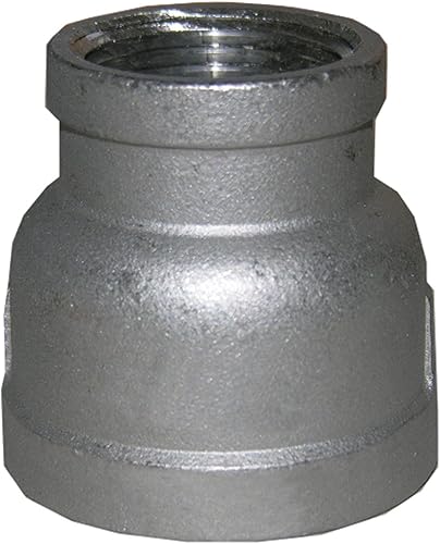 LASCO 32-2805 Rosca de tubo macho de 1/2 pulgada por 3/8 pulgadas Rosca de tubo hembra Tipo 304 Reductor de campana de acero inoxidable