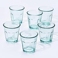 Vista 1 de Vidrios San Miguel - Vasos de 7.5 onzas, hechos de vidrio 100% reciclado, juego de 6, vasos anticuados, ideales para agua, whisky, jugo, cócteles