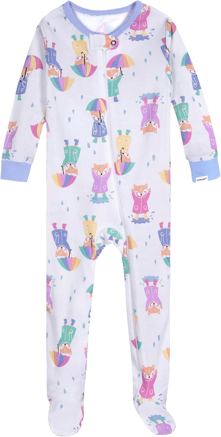 Onesies Brand baby-girls 4-pack Footed Pajamas - Image 5
