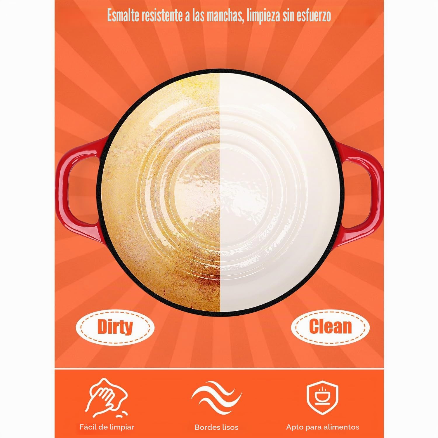 GFTIME Olla de hierro fundido para hornear pan, cacerola con tapa, 5 cuartos de cuarto, horno holandés, sartén para pan con cesta de fermentación, cortador, mezclador de masa, olla de hierro fundido