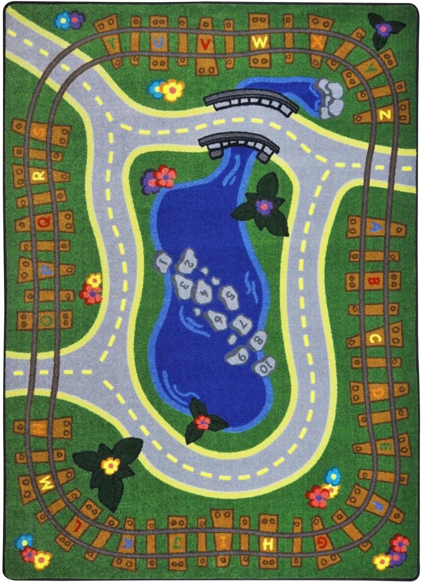 Kid Essentials Alphabet Express Kids Rug Rug Size: 5'4" x 7'8"