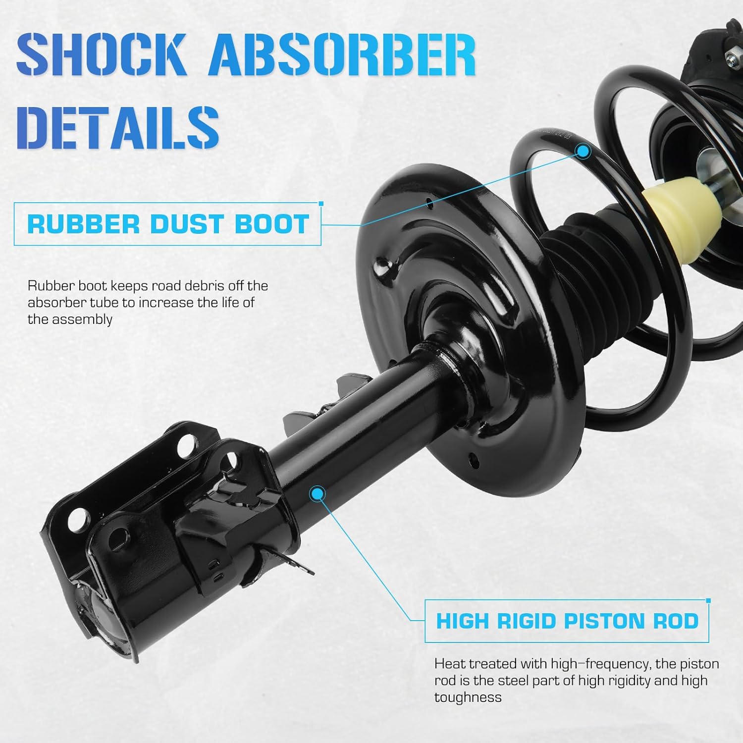 Front & Rear Struts w/Coil Springs Shocks Absorbers for Nissan Altima (Exc. Hybrid) 2007 2008 2009 2010 2011 2012, Altima S 2.5L 2013, Strut Shock Assemblies Replace 172393 172392 349075 5637, 4PCS