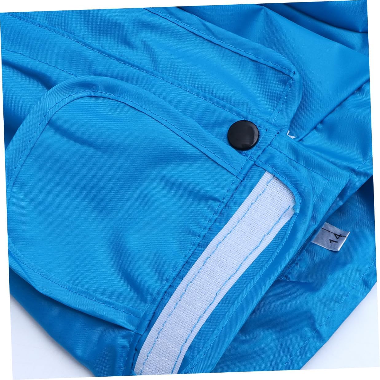 GLEAVI Waterproof Puppy Raincoat Reflective Full-Body Jumpsuit Rainwear for Small to Medium Dogs Blue Size 12 with Hood, All-Inclusive Dog Apparel for Outdoor Walks