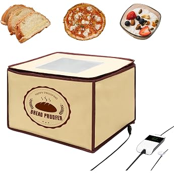 Bourske Bread Proofing Box, Sourdough, Fermentation Box with Heating for Bread Dough, Dough Fermentation Box with Thermostat 
