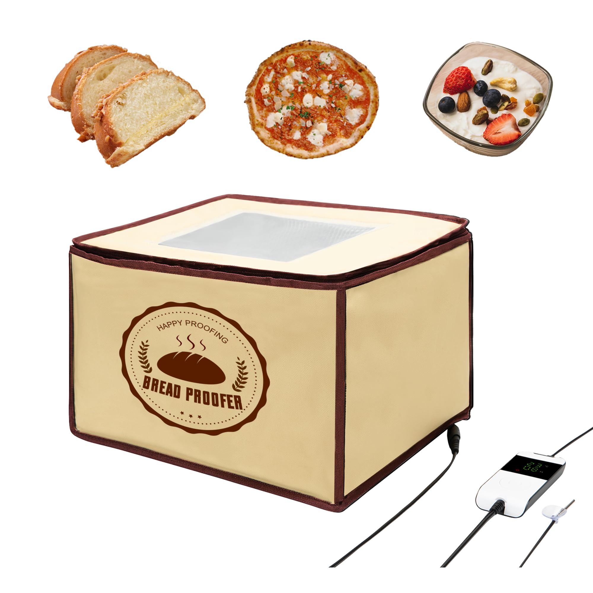 Boîte de fermentation à pain avec chauffage et thermostat pliable pour boulanger