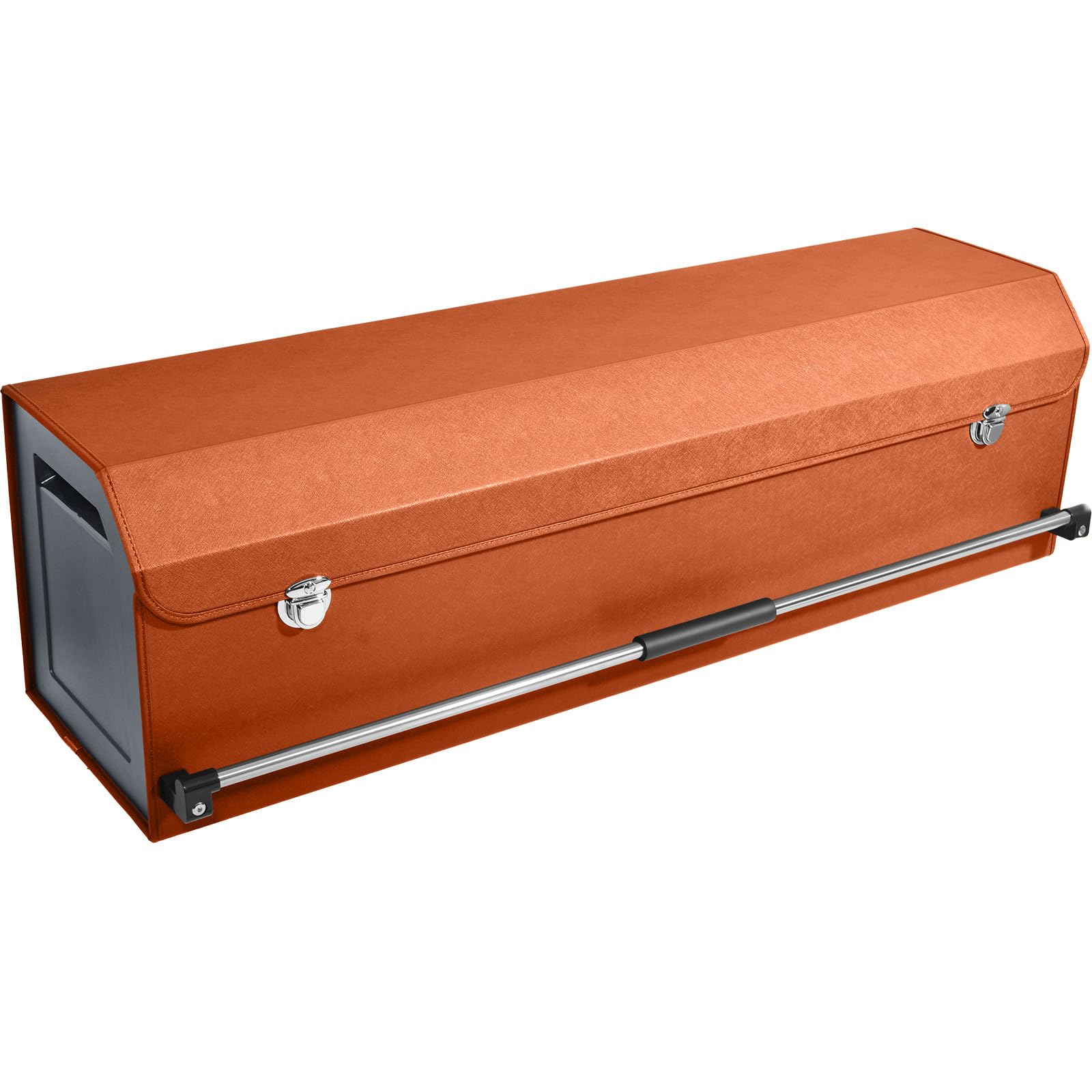 Organiseur de coffre voiture XL en cuir orange pour un rangement optimal de votre SUV ou berline