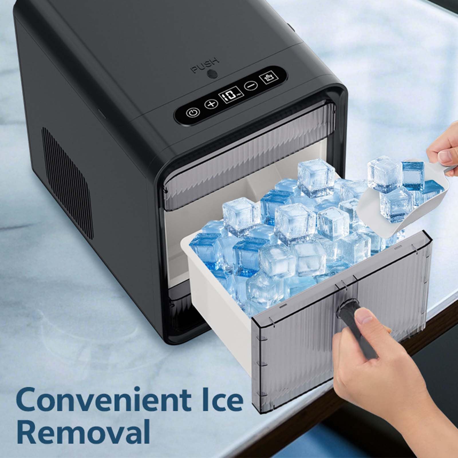 Maker di ghiaccio tavolo da contropiede compatto per produttore ghiaccio macchina ghiaccio portatile 12 pezzi/10 minuti tavolo serbatoio dell'acqua 1 5 litri auto -pulizia bar cucina ufficio ca