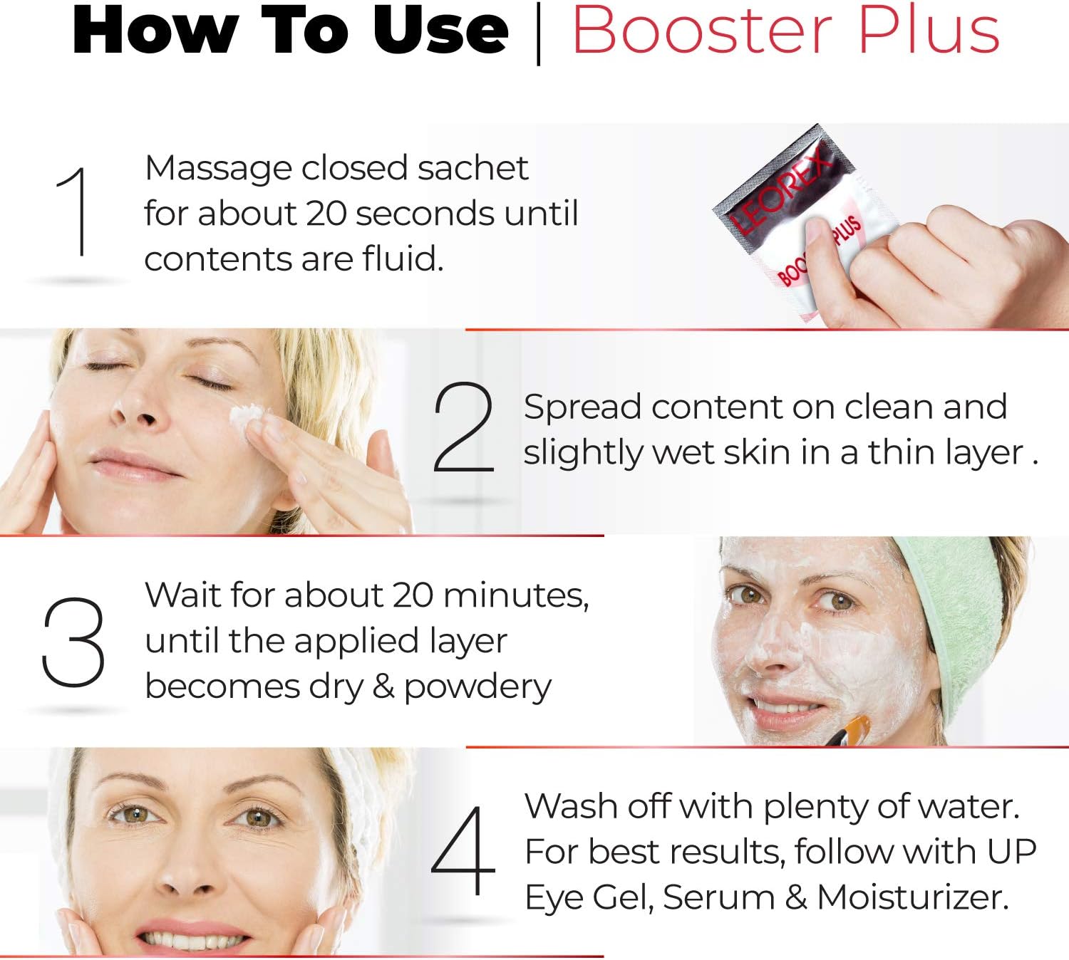 LEOREX Booster Plus Anti-Wrinkle Tightening for Dry Skin - Ultra Cream Repair for Anti-Aging, Instant Age Eraser Firm Cream, Intensive Lift Firming Creams, Reduces Fine Lines & Wrinkles - 10 Pack