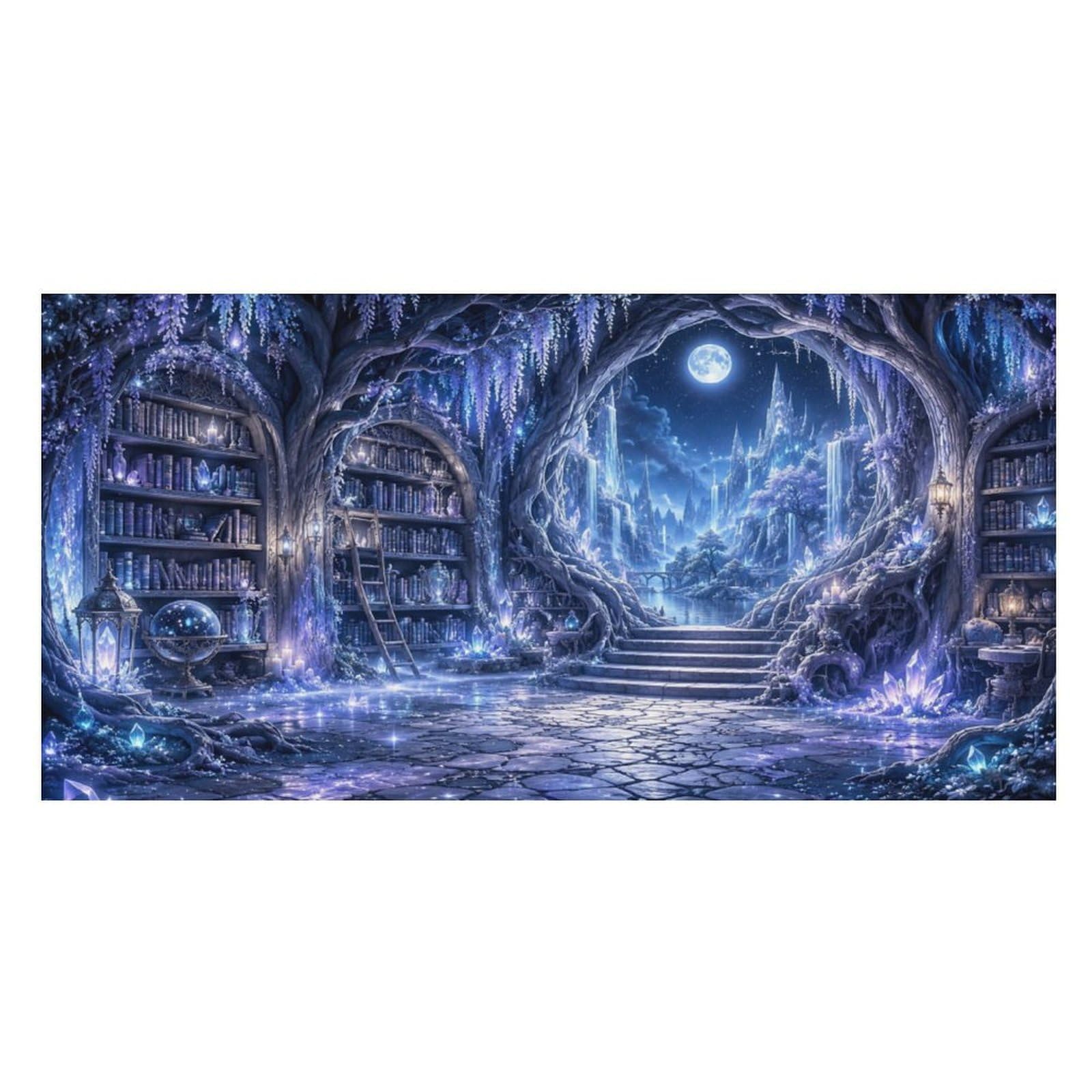 Anceky Enchanted Library Moonlight Oversized Beach Towel Quick Dry Sand Free Microfiber Travel Towel Lightweight Multi Purpose Beach Blanket Pool Gym Bath Towel 63x31 in