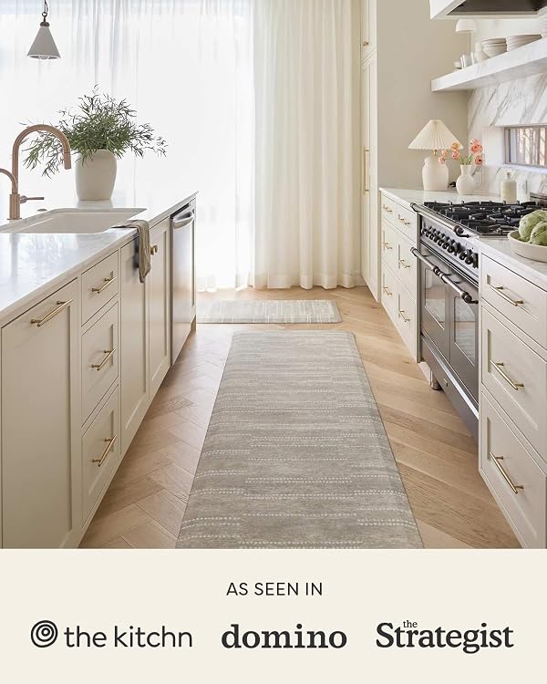House of Noa Nama Standing Mat – Anti-Fatigue Cushioned Kitchen Mats for Floor | Ergonomic Bounce-Back Foam Kitchen Mats | Anti-Fatigue Mats for Kitchen & Standing | Ula Cashew | 22" x 54" by House of Noa - Image 5