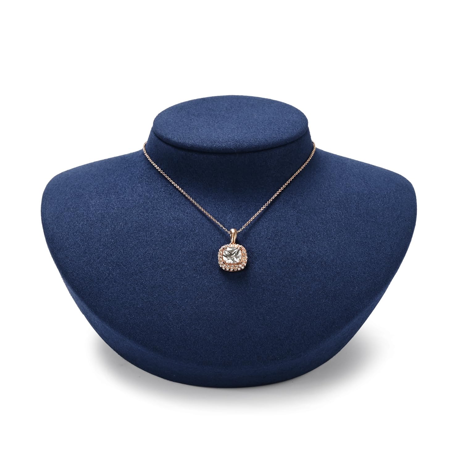 Oirlv Bleu Microfibre Petits Accessoires Pour Bijoux PréSentoir Pour Bijoux Buste Collier（TT30706）
