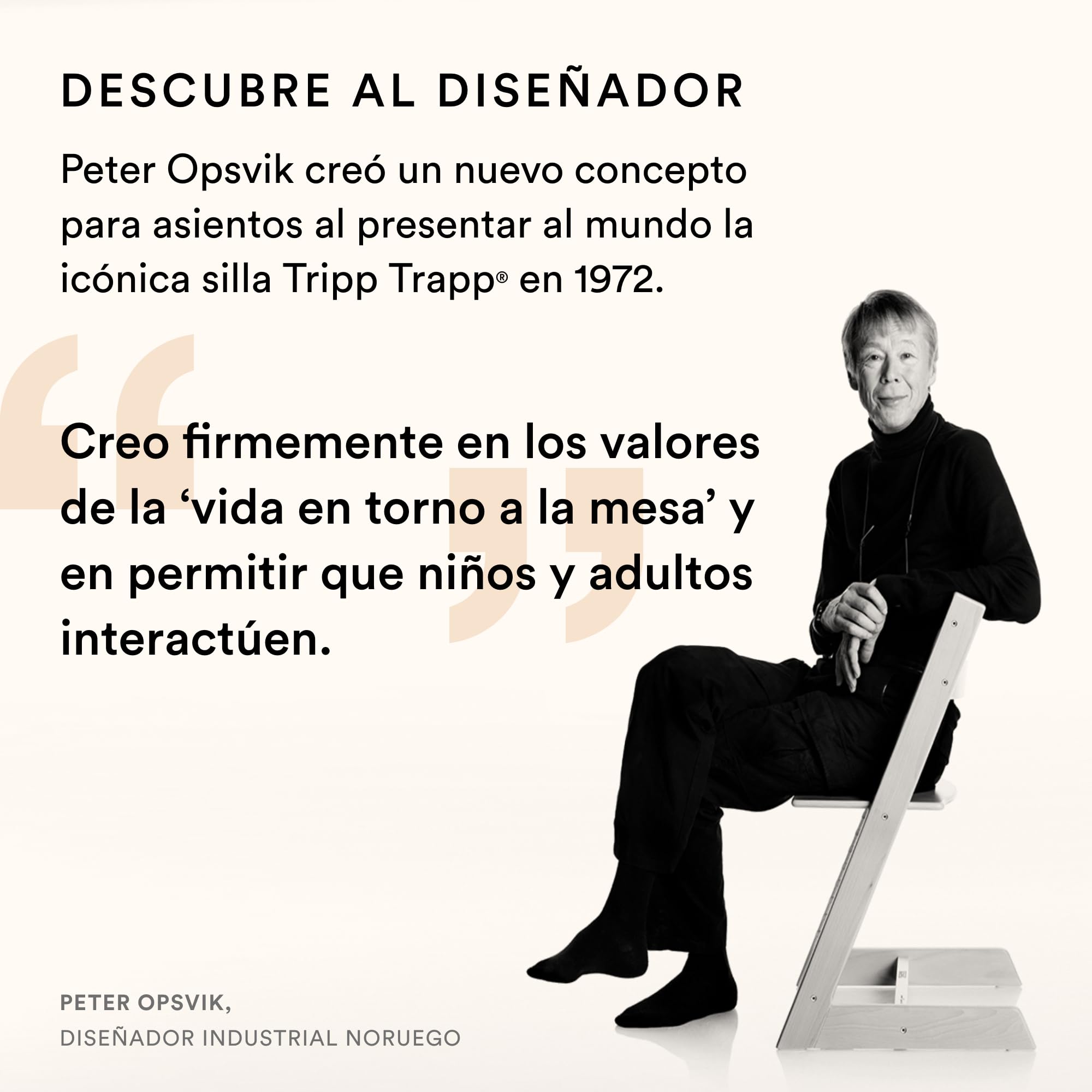 Tripp Trapp, Gris - Convierte la Silla en un asiento para recién nacidos hasta 9 kilos - Acogedor, seguro y fácil de usar - Compatible con modelos Tripp Trapp posteriores a mayo de 2003