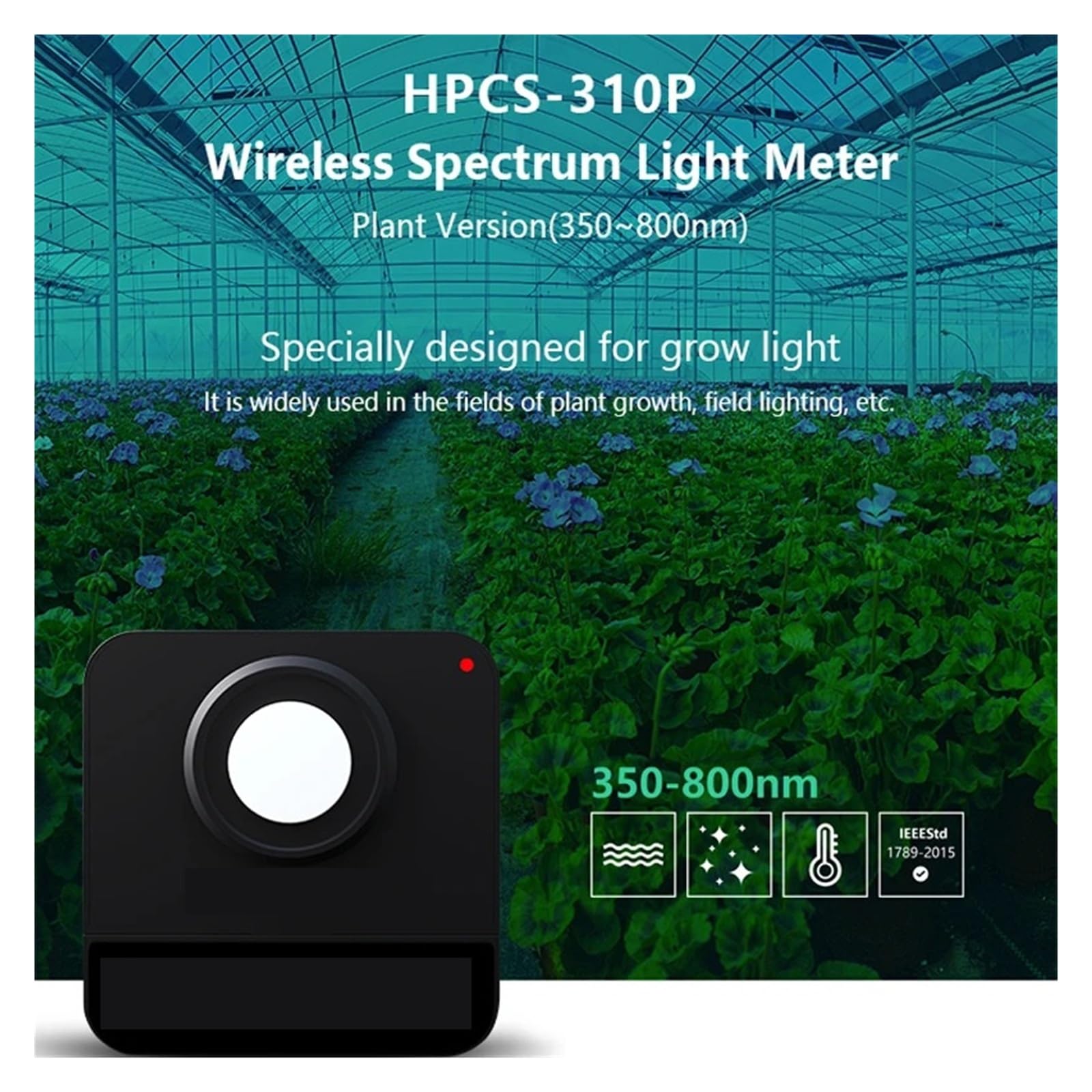 Spektrometr ręczny 350-800nm ​​PPFD PAR Meter Analizator widma laboratoryjnego Lampy do uprawy LED Pełne do domu, laboratorium wzrostu roślin