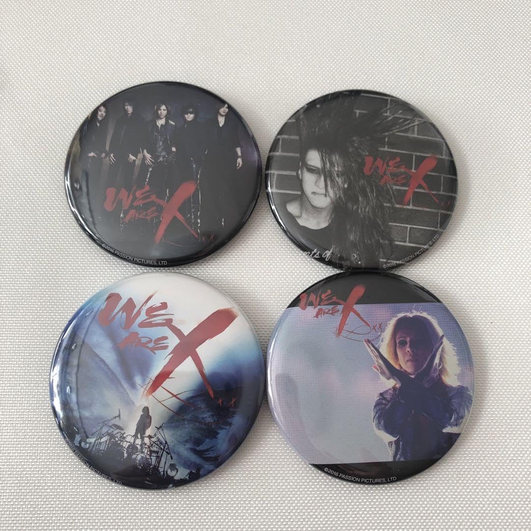Amazon.co.jp: X JAPAN 映画 We Are X 入場特典 缶バッジ 4点 : おもちゃ