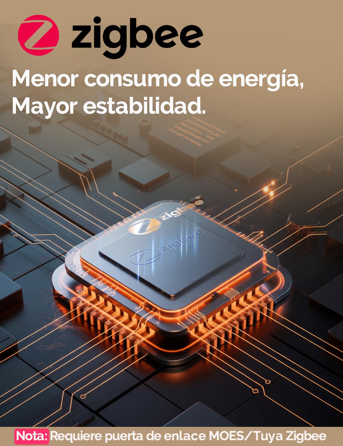 MOES Sensor de Movimiento Inteligente Zigbee, Seguridad para el hogar, Sensor de Movimiento inalámbrico con aplicación de monitoreo Remoto, Control de Voz Compatible con Alexa 2 pcs
