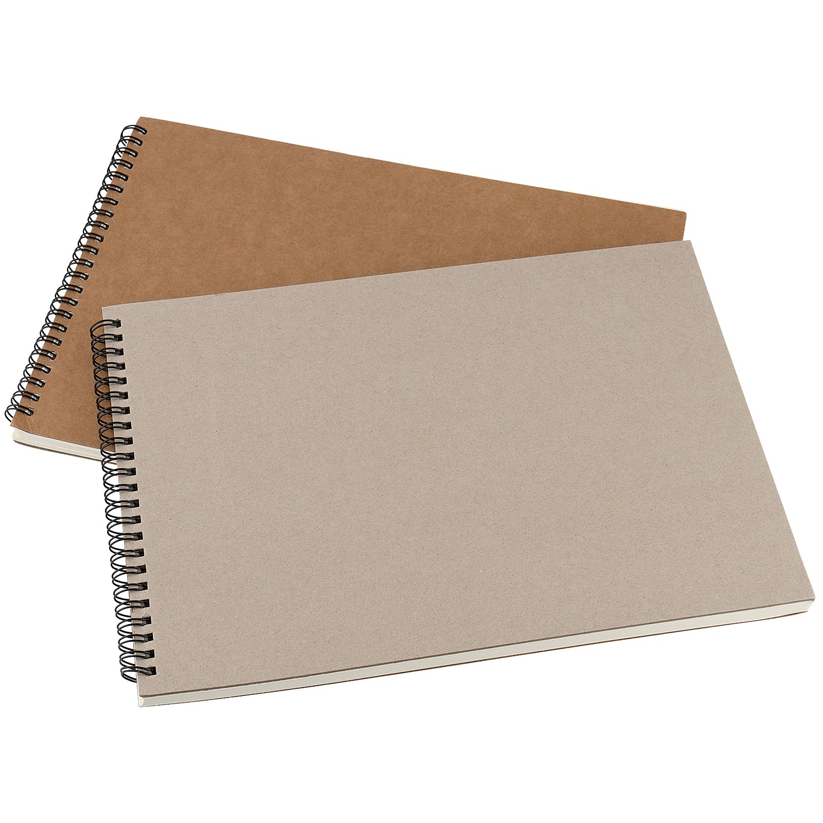 MANCHAP Paquete de 10 cuadernos de bocetos de 30 hojas/60 páginas A4 encuadernados en espiral, 160 g/m², bloc de dibujo en espiral, cubierta de papel kraft, cuaderno de bocetos para pintar, dibujar