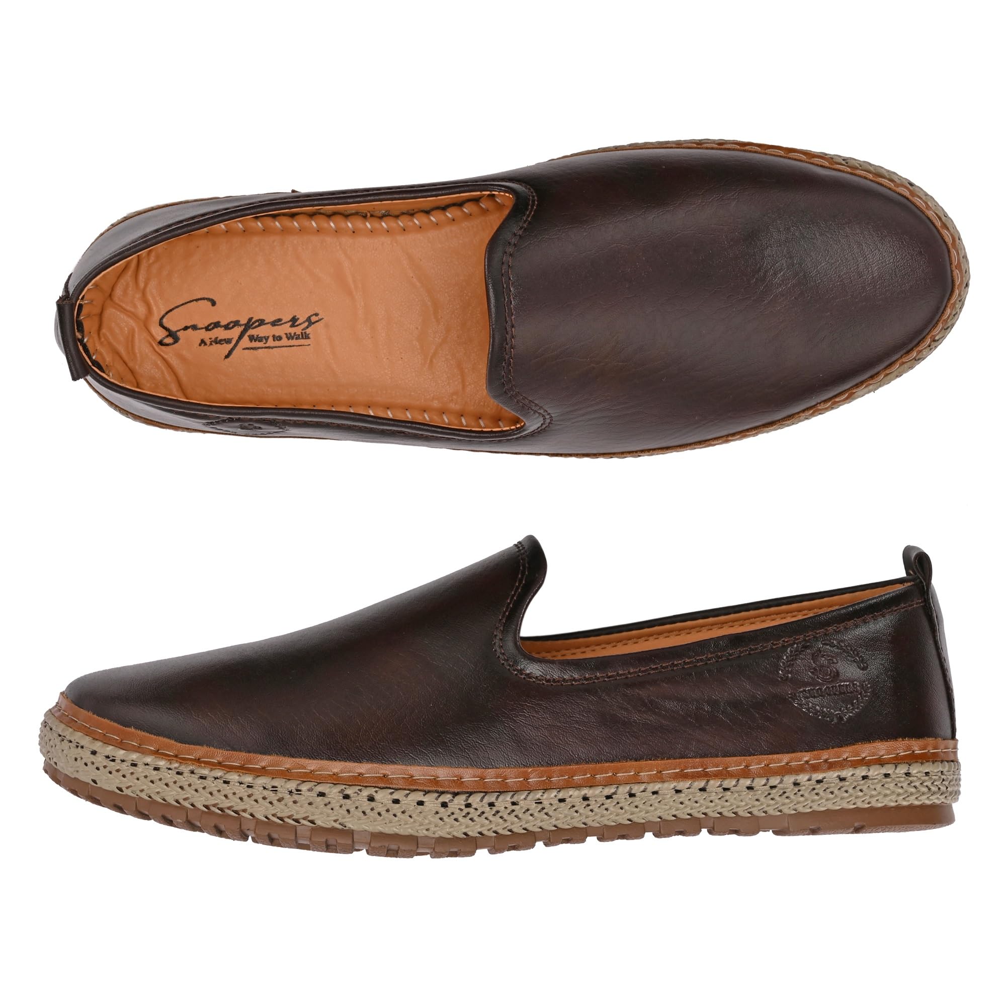 snoopers Men's Ethnic Nagra Mojaris | Comfortable Synthetic Leather Jutti for Men | Stylish Footwear for Casual & Ethnic Wear | Sleek Design with Cushioned Footbed & TPR Sole-picture-37
