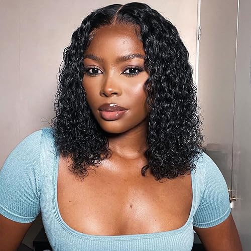 Miniatura 10 de GOLFMAX Wear and Go - Pelucas de cabello humano sin pegamento, precortadas y precortadas, pelucas de cabello humano con banda elástica para mujeres