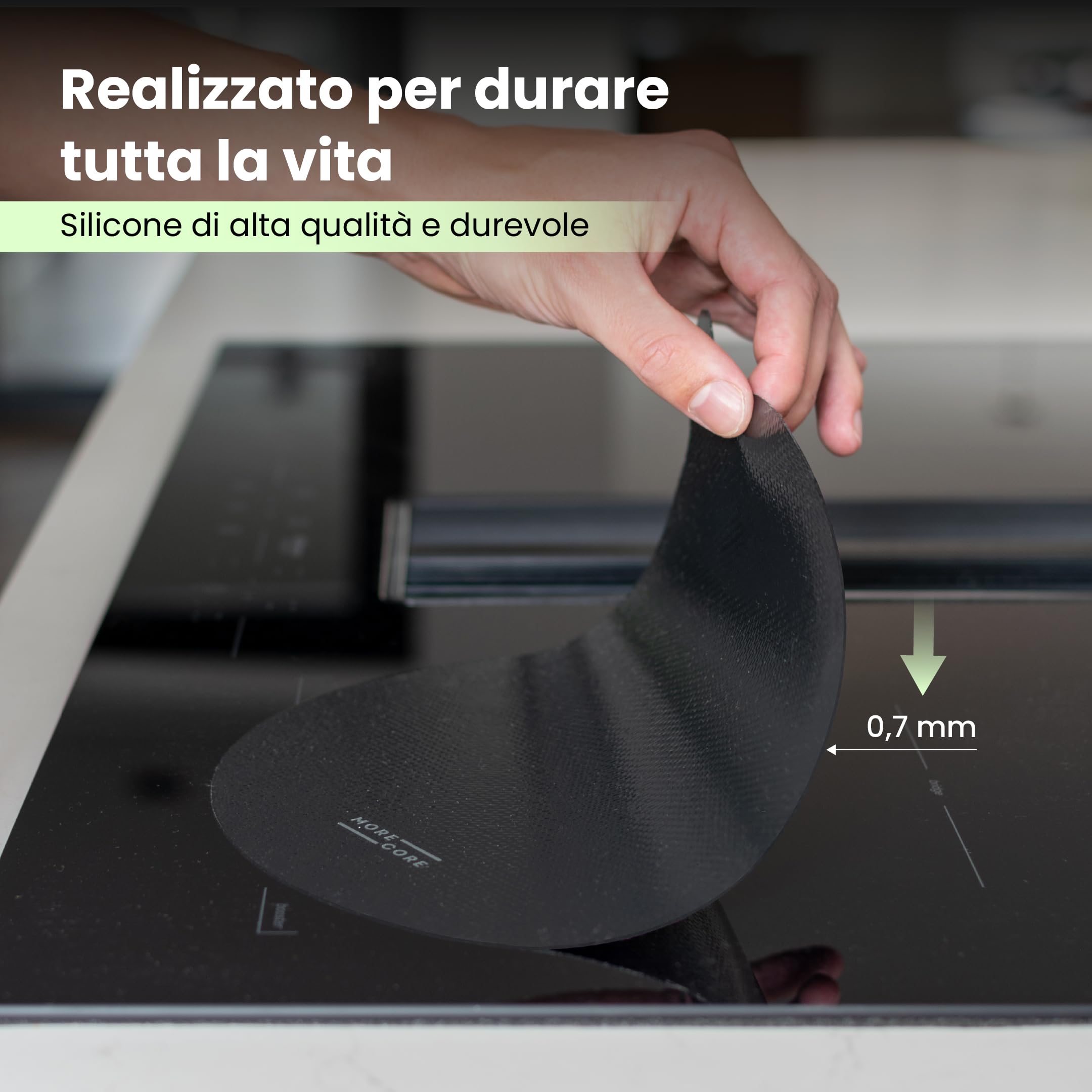 MoreCore Protezione Piano Induzione | Copri Piano Induzione | Piano Cottura Induzione | Tappetino Piano Induzione | Copri Piano Cottura | Copertura Piano Induzione | Coprifornelli | 2x22 2x24cm
