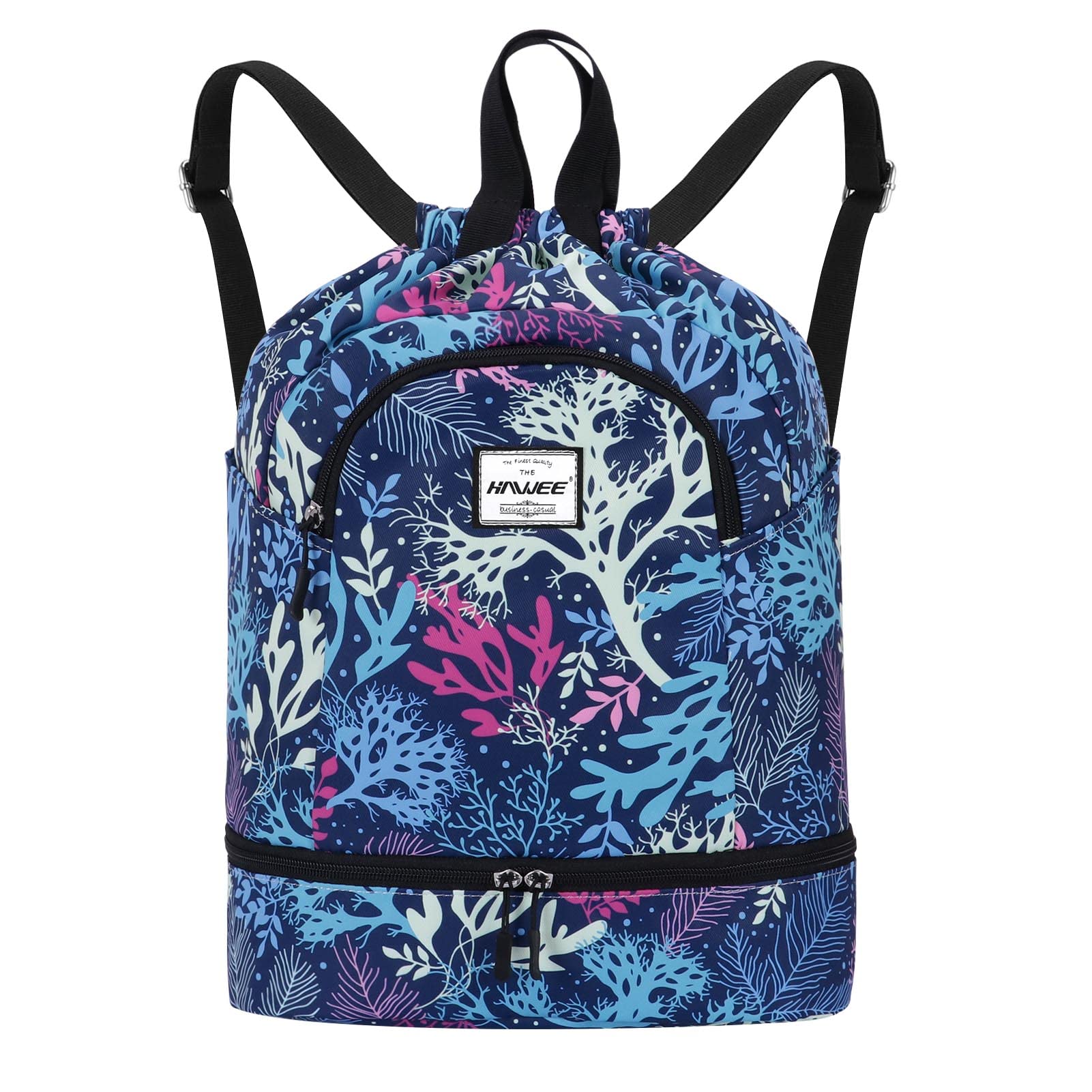 Impermeable Casual Mochila con Cordón Grande Deporte Bolso de Gimnasia Mochila de Cuerda Unisex para Mujer Hombre Vida Cotidiana Aire Libre Yoga Escuela Nadar Playa — view 10