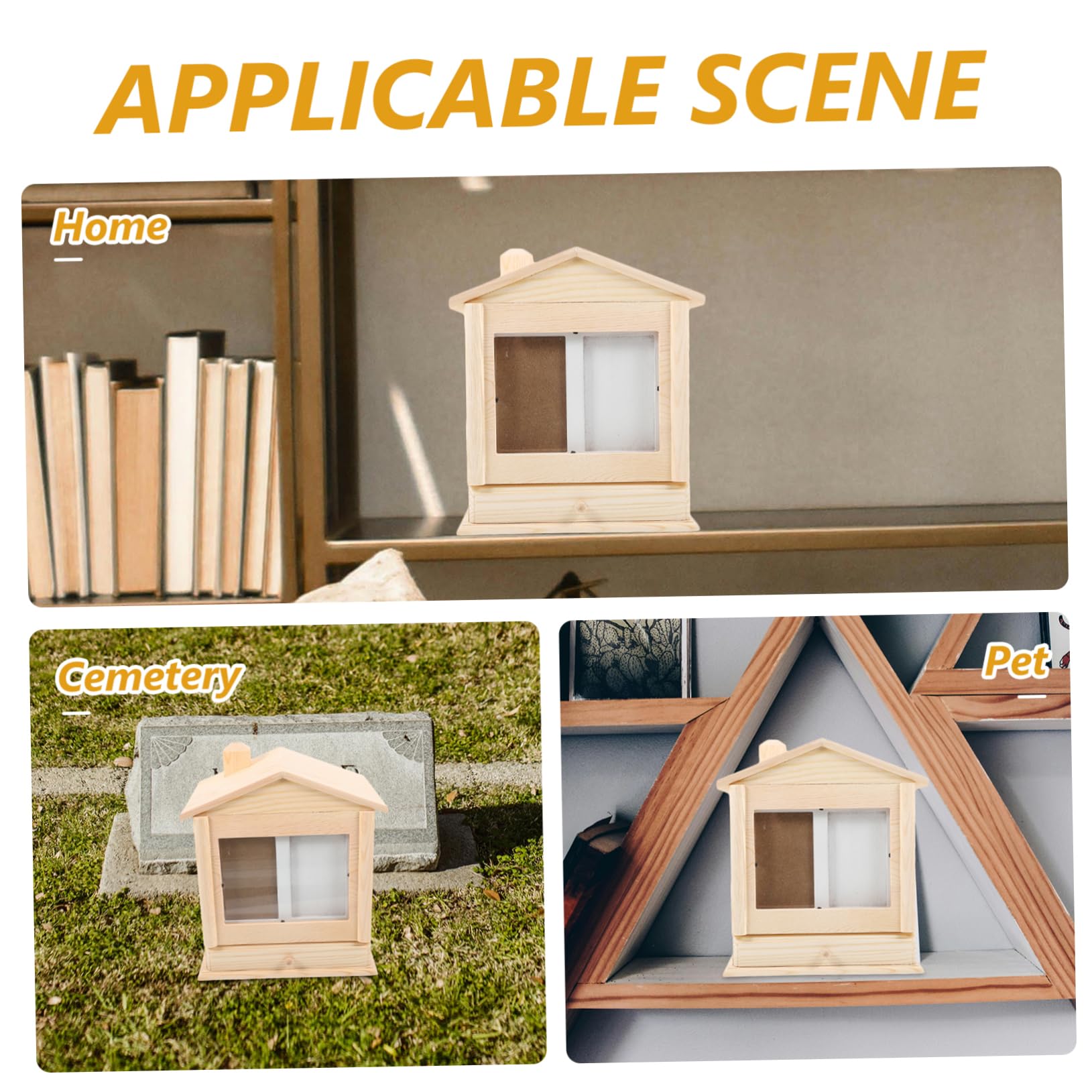 Happyyami Holzurne für Haustiere Gedenkbox für Personalisierte Urne zur Aufbewahrung von Langlebige Holzauflösung mit Fotorahmen für Trauerbewältigung