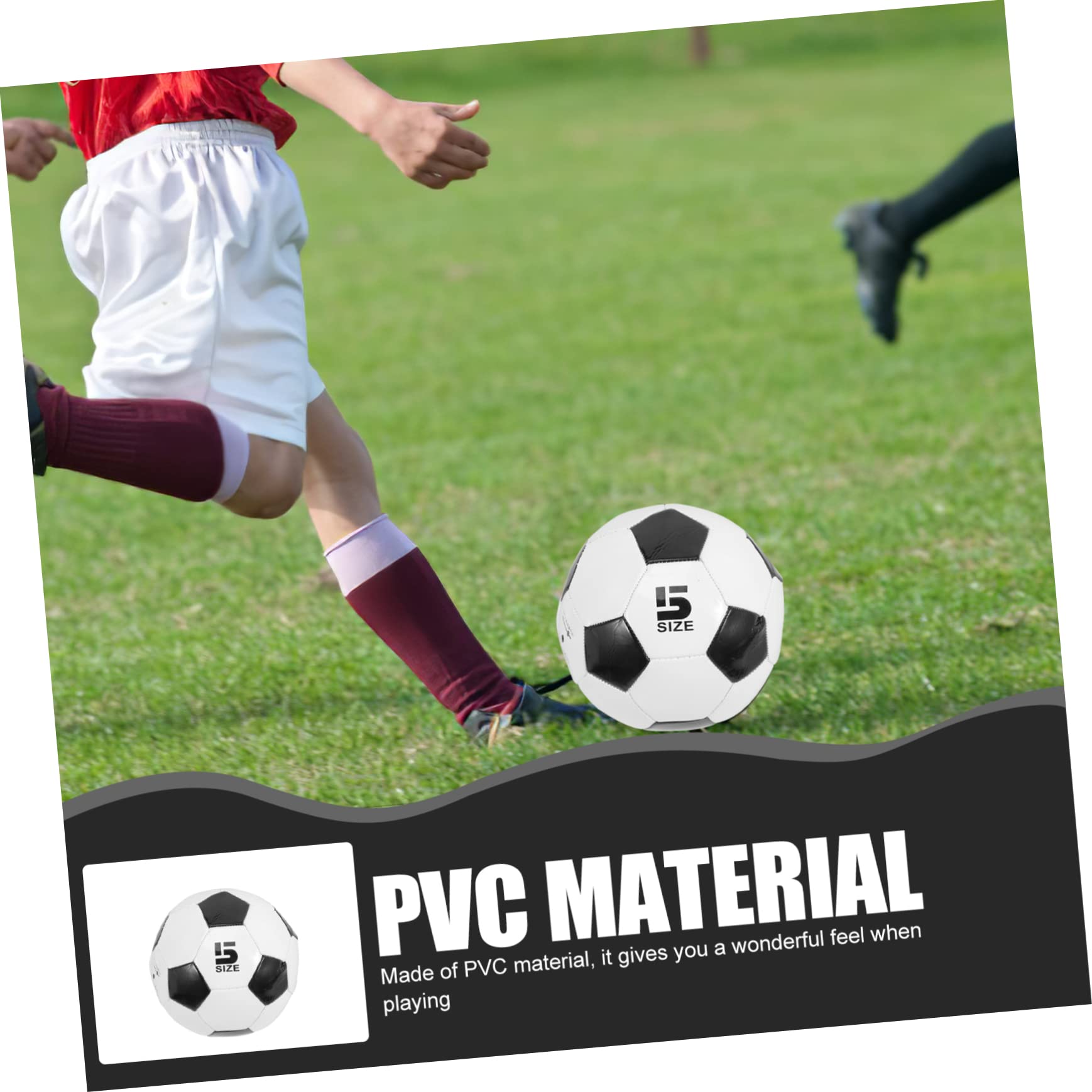 6 Balones de Fútbol Buen Tacto de PVC para Niños, Resistentes al Desgaste Ideales para Entrenamiento de Fútbol al Aire Libre