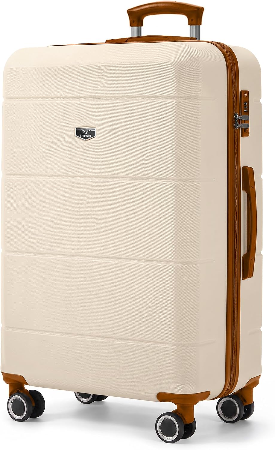 LUGG 28 Inch Jetset Suitcase Hard Shell Case 4 Wheel Travel bag Lightweight ABS Material with TSA Lock Approved for Travel with easyJet, British Airways, RyanAir, Virgin Atlantic, Emirates(75x49x29cm)