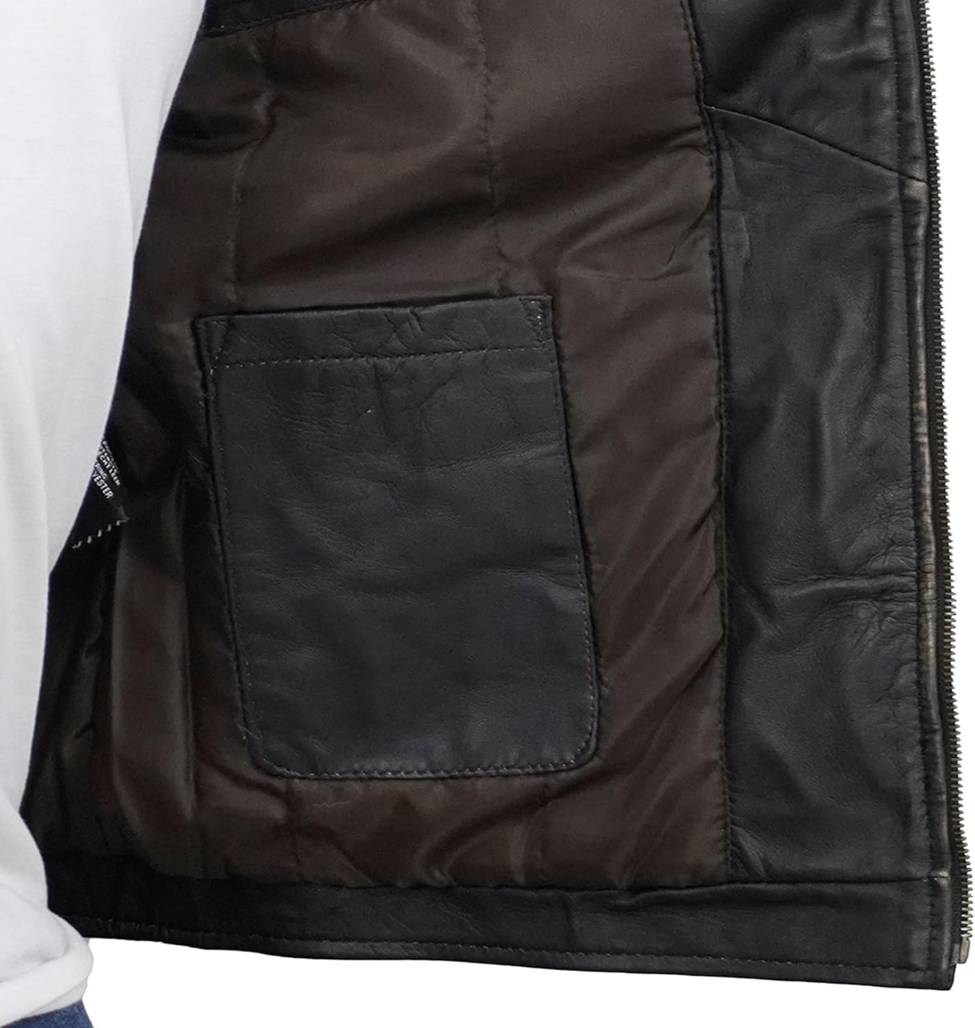 Leather Jacket Men - Casual Real Lambskin Cafe Racer Style Men's Leather Motorcycle Jackets - Image 5