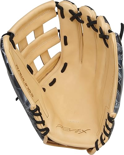 Miniatura 82 de Rawlings Guantes de béisbol REV1X Tamaños 11.5 a 12.75 pulgadas Múltiples estilos Negro/dorado 2 piezas de tela sólida
