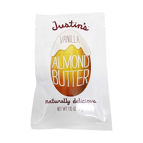 Miniatura 43 de JUSTIN'S Mantequilla de almendras de vainilla sin gluten, paquete de 1.15 onzas, (paquete de 10)