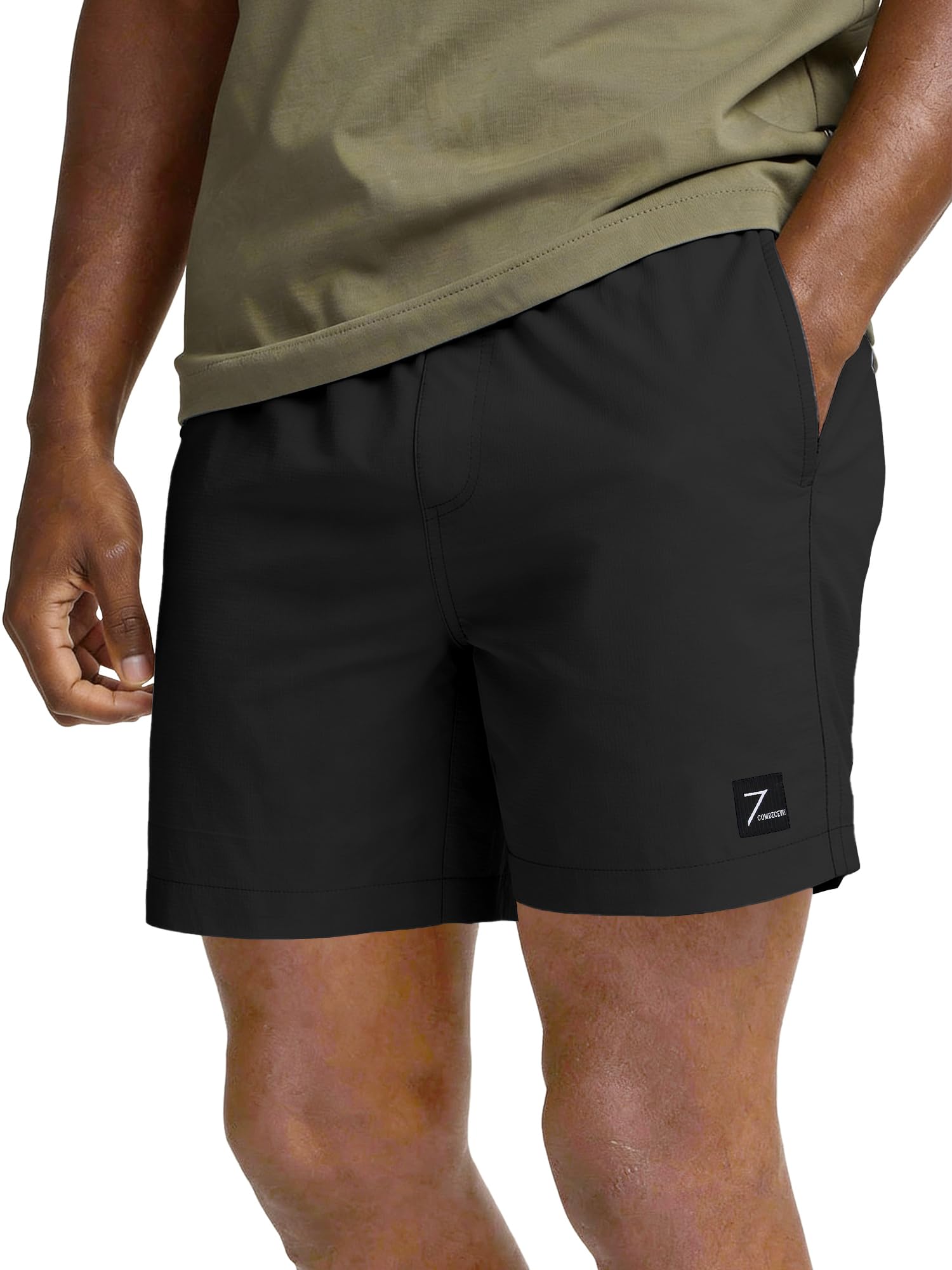 Comdecevis Mens Athletic Shorts 7 Inch Lightweight Quick Dry Stretch Casual Gym Running Shorts