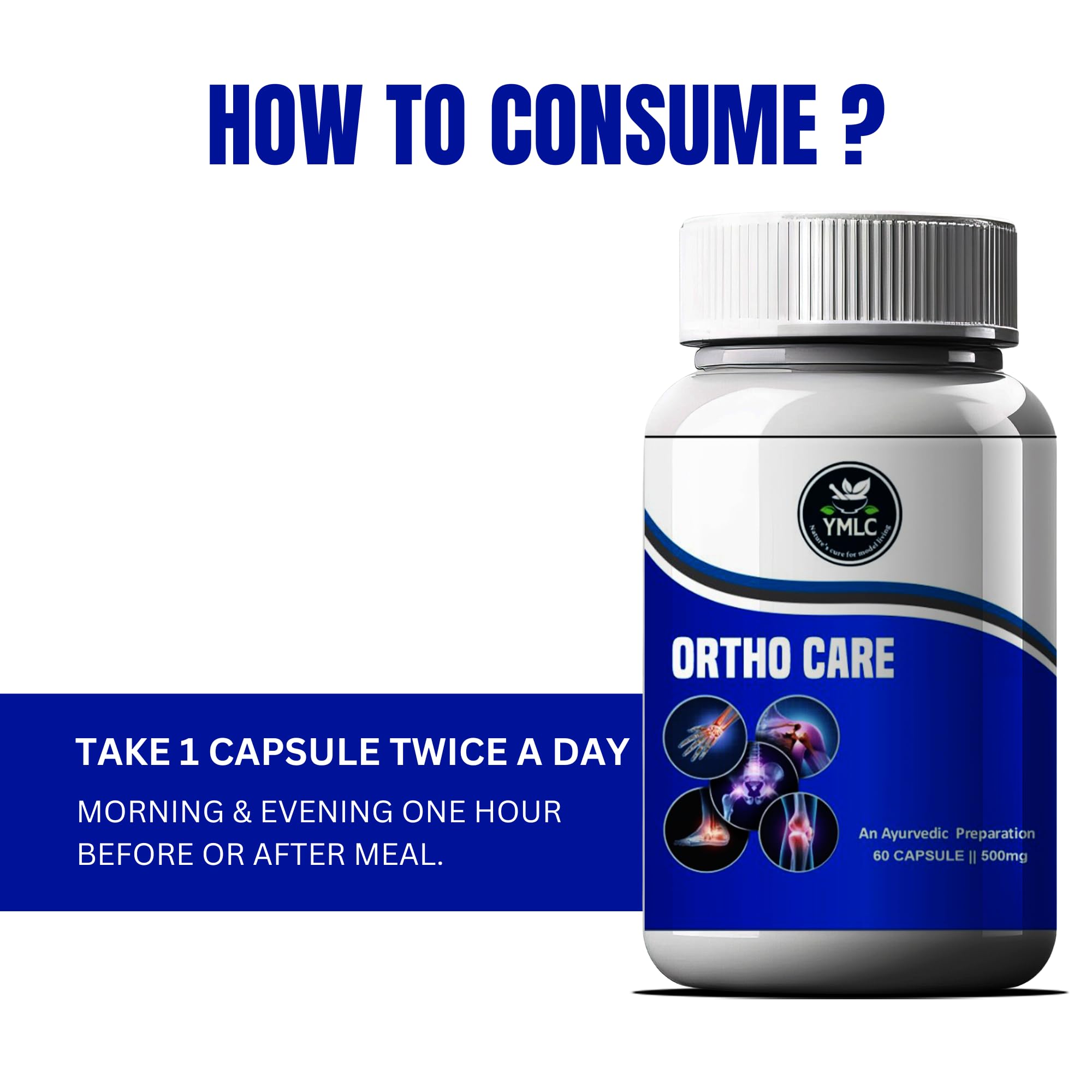 Ortho Care Ayurvedic Joint Support Supplement, Pain Relief capsule for Body, Back, Knee, Legs, Shoulder and Muscle pain | For Men & Women | Helps in Overall Body Bone Health | No Side Effects (Pack of 1) 60 Capsules — Amazon image 6
