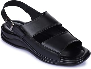 Coolers (from Liberty) Men's Black Leather Sandals and Floaters - 8 UK (2013-24)