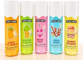 Pack de 5 Hair & Body Mist The Fruit Company – Fragancia Floral – Brillo y Glow para Cuerpo y Cabello – Hidratación Ligera y Aroma Duradero