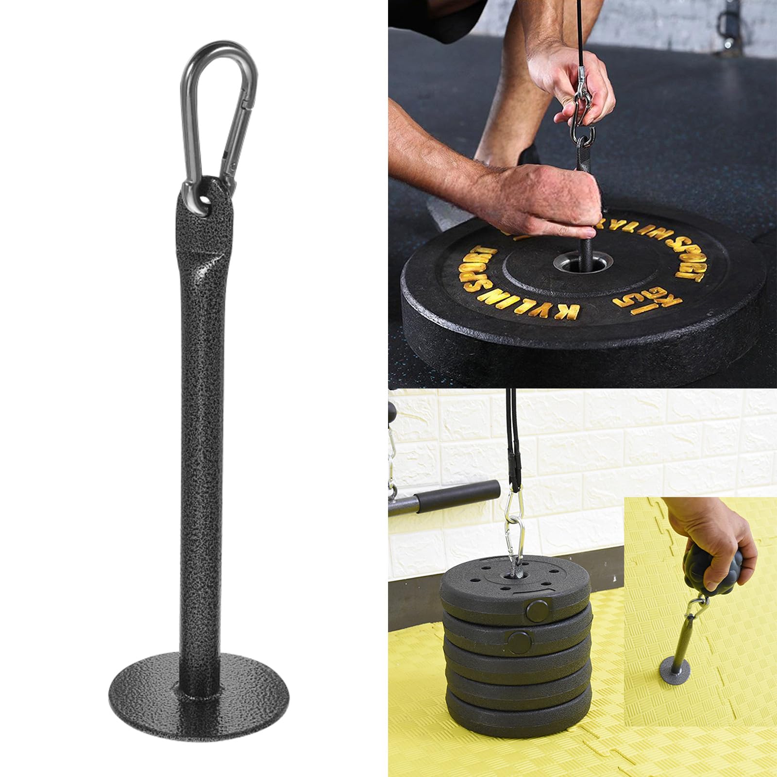 Plateau De Poids Pour Haltères - Support Fixe En Acier - Poulie De