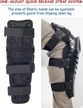 Motorcycle Armor Vest and Knee Guard 1 Pair, Dirt Bike Gear Body Armor Vest Spine Back Protector for Motocross Off-Road (Set-Black Vest M+Knee Guards)