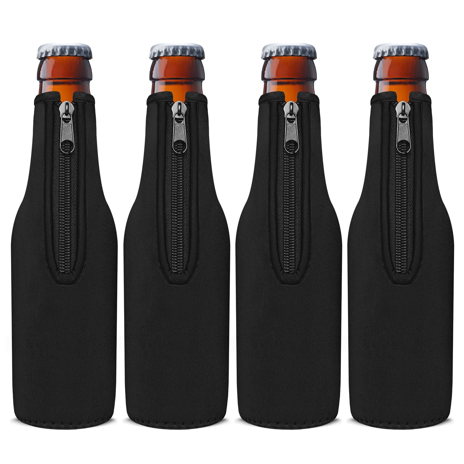 Manchons isothermes néoprène bouteille bière 340g avec fermeture éclair standard