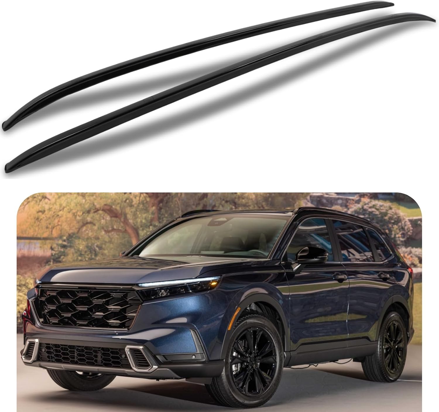 Roof Rack Side Rails Fit for Honda CRV CR-V 2023 2024 202 5roof Rack Luggage Cargo Carrier Black Aluminum Accessories