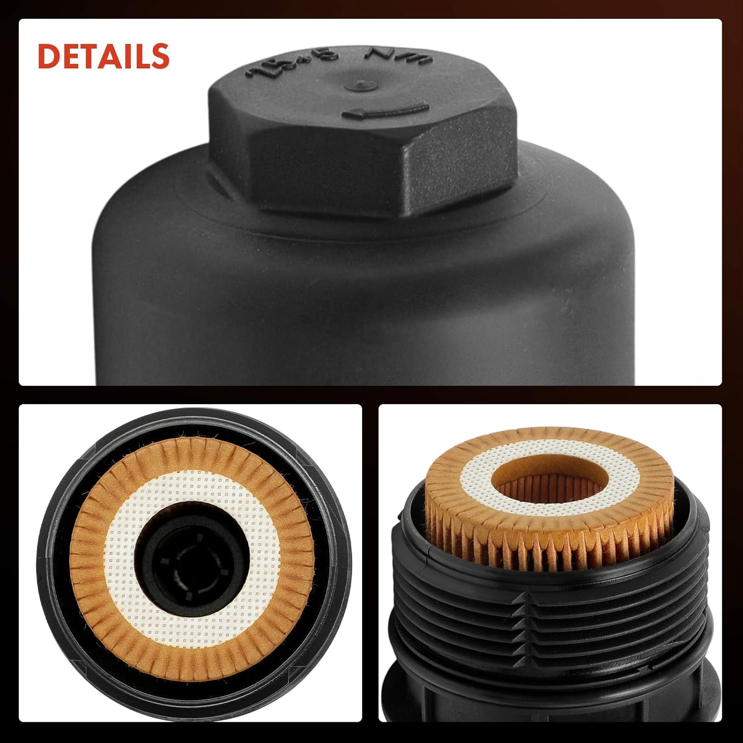 A-Premium Engine Oil Filter Housing Cap Cover Compatible with Volkswagen Passat 2021-2022, Beetle 2018-2019, Atlas 2018-2023, Atlas Cross Sport 2020-2023 & Audi Q5 2018-2020, 2.0L