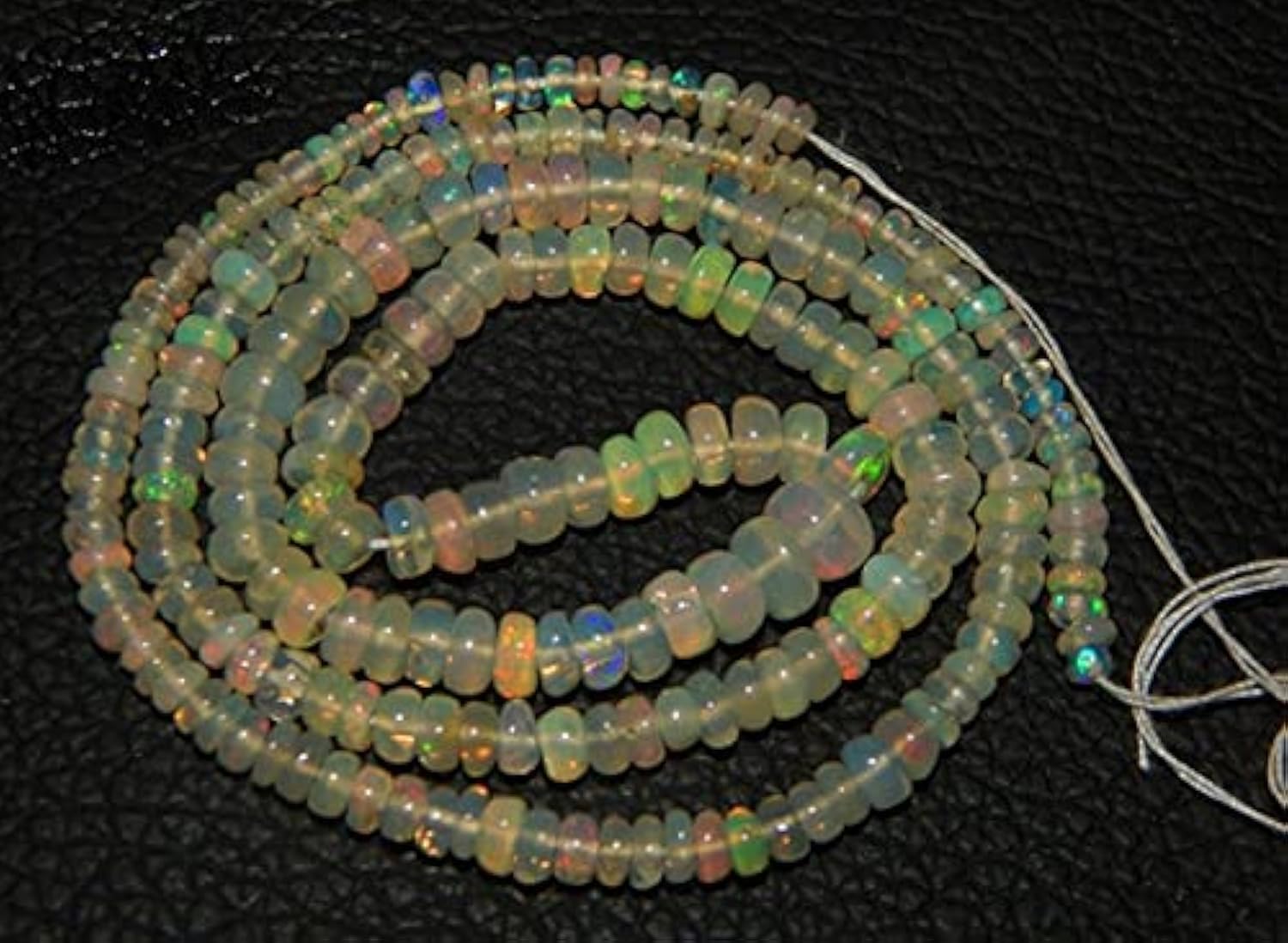 Opal Éthiopienne naturelle perles rondelles 3-5mm de qualité gemme pour bijoux haut de gamme