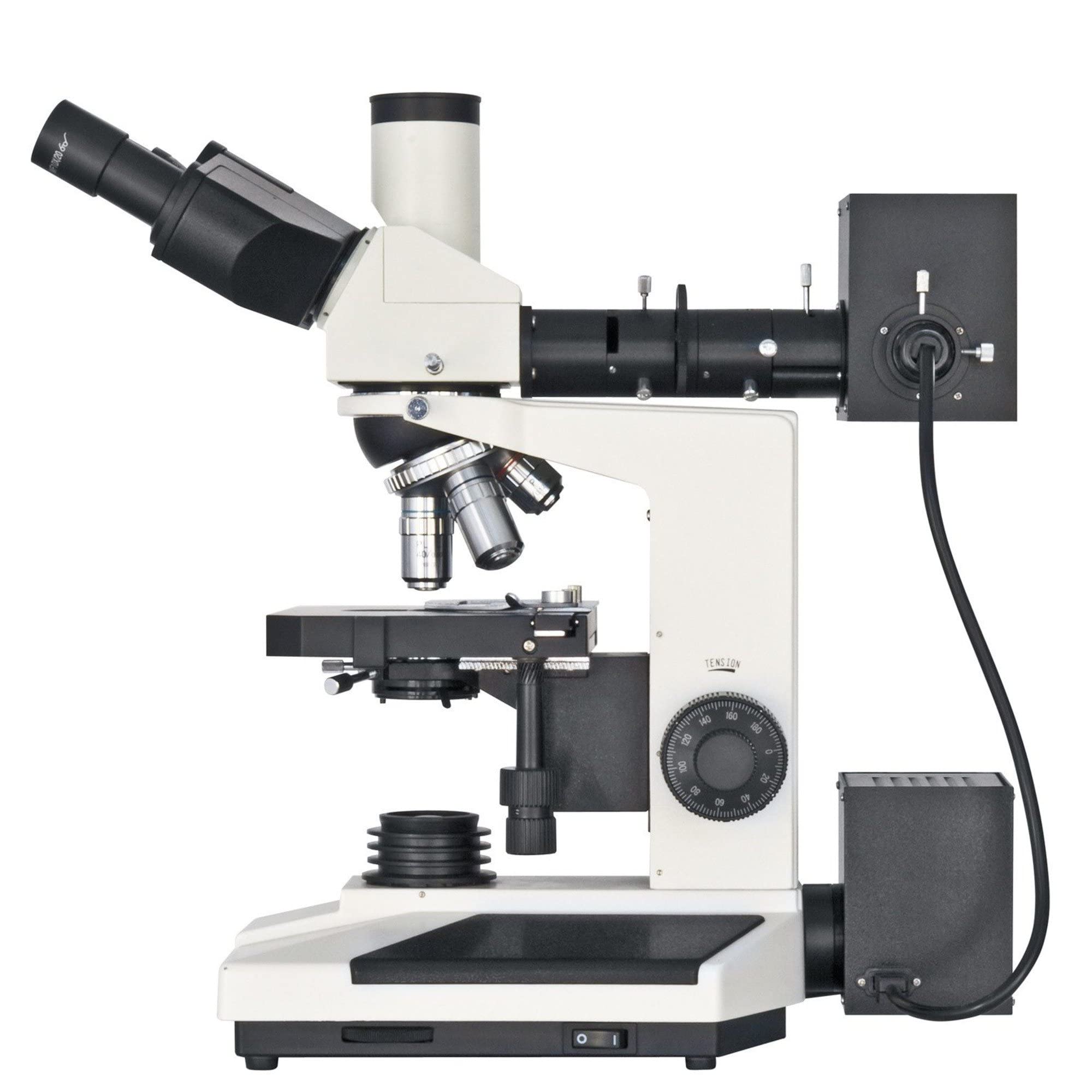 Bresser professionelles trinokulares Auflicht und Durchlicht Mikroskop Science ADL-601P 40-600x Vergrößerung, planachr. Objektive, koaxialer Kreuztisch, voll polarisierbare Beleuchtung, Kameratubus