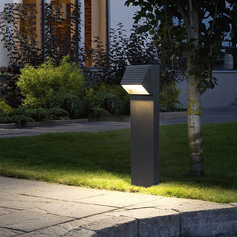 Lampada da cortile LED Lampada da palo in vetro antipioggia Lampada da giardino Prato Lampada da giardino Lanterna a pilastro per patio Lampione da cortile Lampione stradale Comfortable anniversary