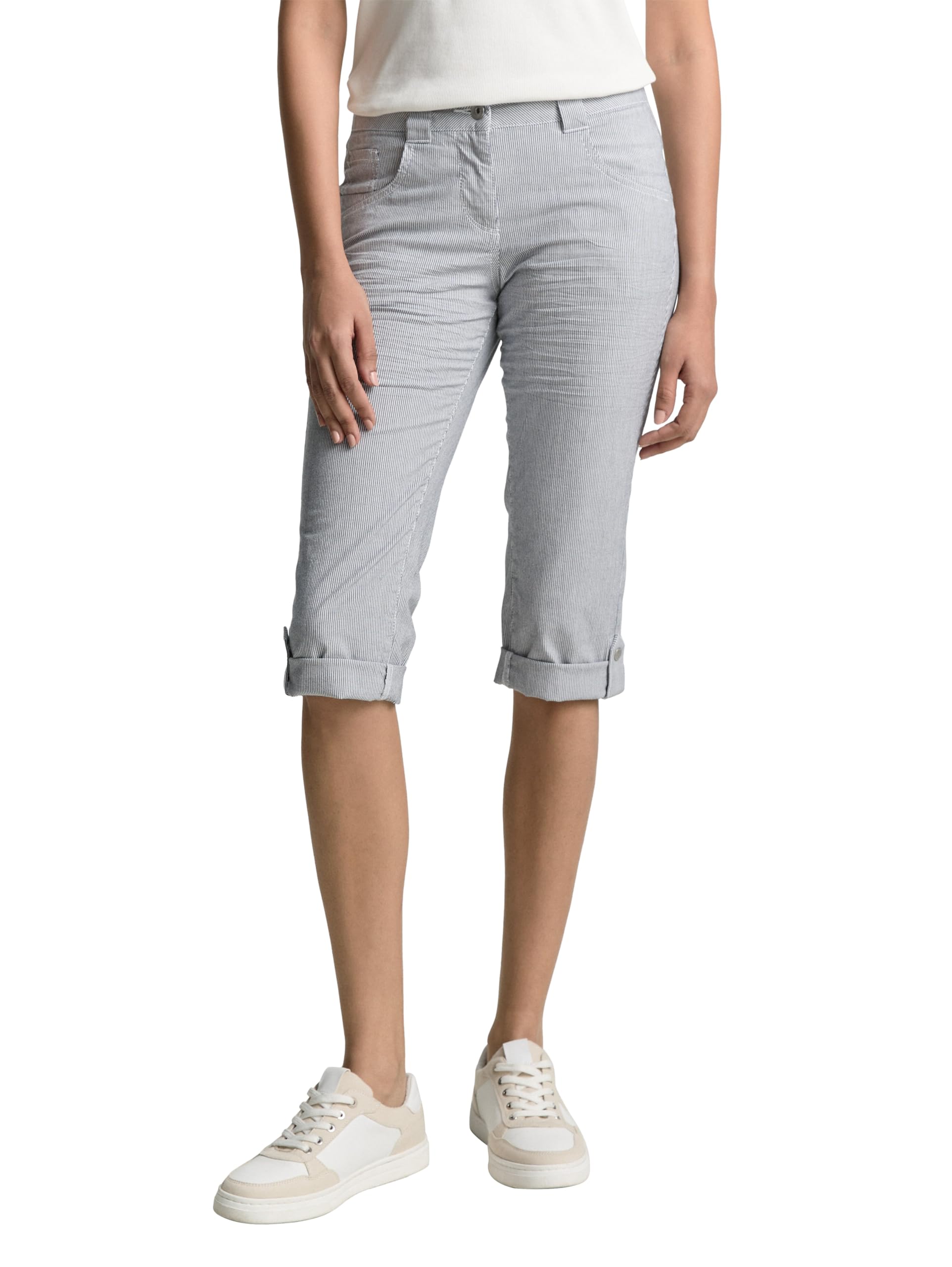 Tom Tailor Damen Tapered Relaxed Capri Hose