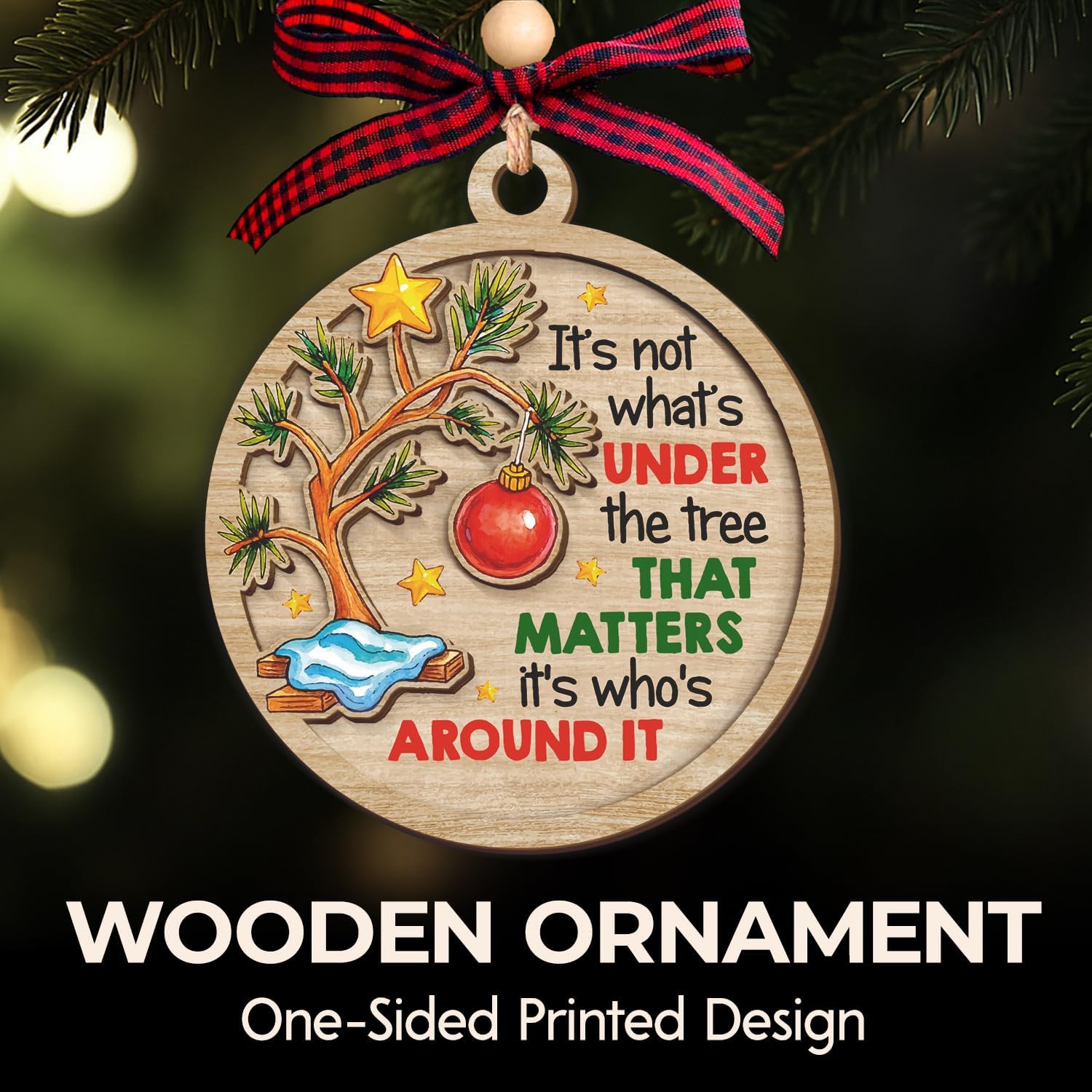 NewEleven Gifts for Women, Men - Christmas Ideas for The Family, Heartfelt Decoration Gift - Family Christmas Ornaments 2025 for Mom, Dad, Sister, Brother - Christmas Ornament - Image 2