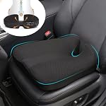 2026 Coussin d'alourdissement de mousse de coussin de siège de voiture amélioré, Coccyx Coussion pour la douleur de l'os de queue Lower Back Pain Relief Seat Coussir pour les personnes courtes conduisant, Coussiner de siège pour chaise de bureau