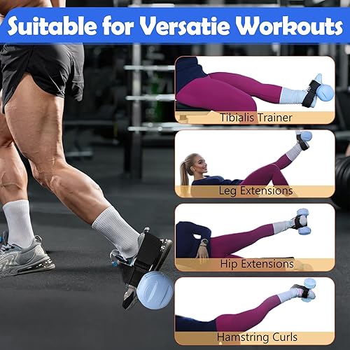Miniatura 2 de Accesorio para el pie con mancuernas, correa ajustable para pesas de tobillo para entrenamientos de piernas, fortalece los flexores de cadera,
