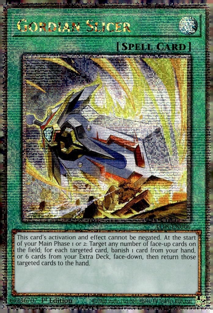 Gordian Slicer (Quarter Century Secret Rare) - ALIN-EN066 - Quarter Century Secret Rare - 1st Edition