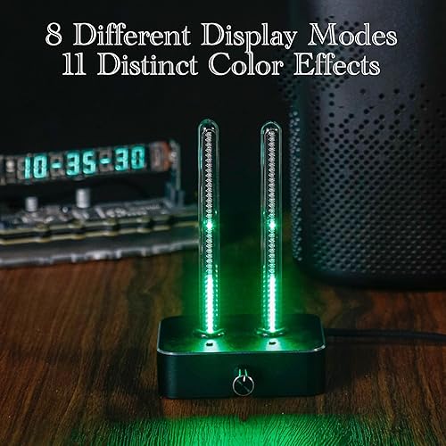 Miniatura 3 de Analizador de espectro de audio, colorido RGB, visualizador de audio de ritmo de música RGB, tubo Nixie activado por sonido, barra de luz LED USB