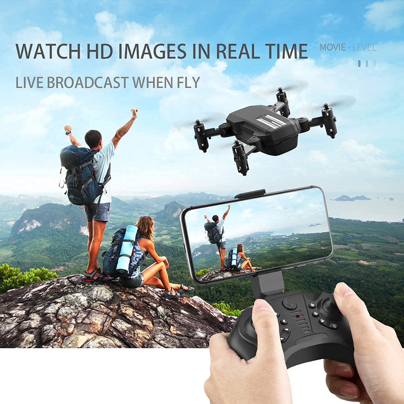 4DRC F10 Drone Pliable avec Caméra 1080P pour adultes,Quadricoptère HD
